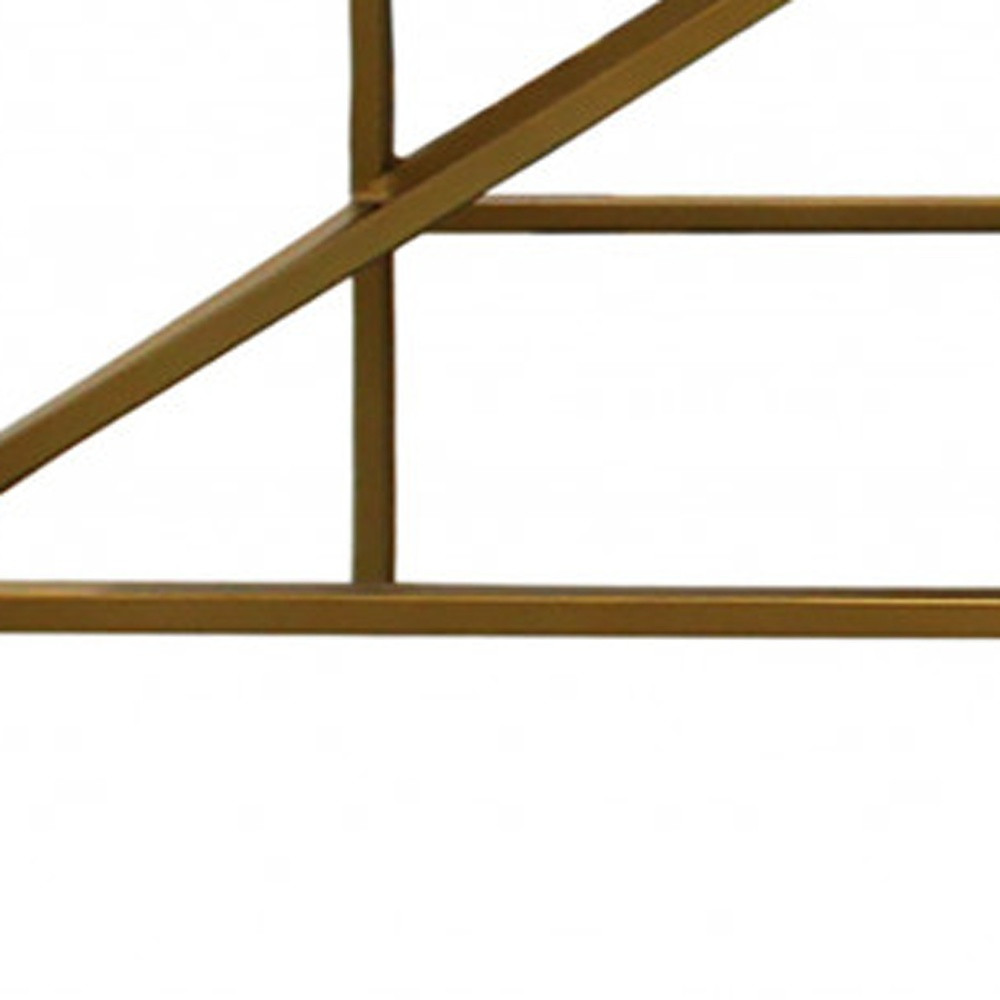 58" Modern Ivory and Gold Upholstered Linen Bench 6 58" Modern Ivory and Gold Upholstered Linen Bench - Image 6