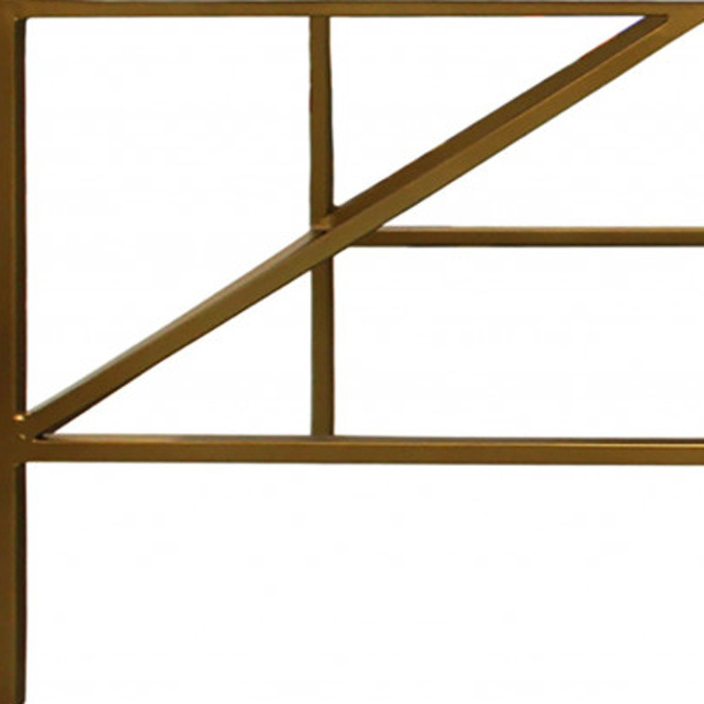 58" Modern Ivory and Gold Upholstered Linen Bench 7 58" Modern Ivory and Gold Upholstered Linen Bench - Image 7