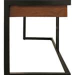 Natural and Black Solid Wood Writing Desk With 3 Drawers 11 Natural and Black Solid Wood Writing Desk With 3 Drawers