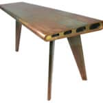 55 Inch Copper Aluminum Writing Desk With Hairpin Legs 8 55 Inch Copper Aluminum Writing Desk With Hairpin Legs