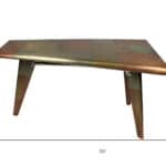 55 Inch Copper Aluminum Writing Desk With Hairpin Legs 10 55 Inch Copper Aluminum Writing Desk With Hairpin Legs