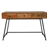 Natural Black Solid Wood Writing Desk With Drawers (47-Inch) 9 Natural Black Solid Wood Writing Desk With Drawers (47-Inch)