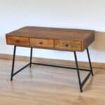 Natural Black Solid Wood Writing Desk With Drawers (47-Inch) 7 Natural Black Solid Wood Writing Desk With Drawers (47-Inch)