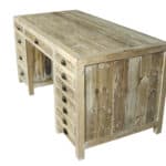 63 Inch Brown Solid Wood Writing Desk With Twelve Drawers 10 63 Inch Brown Solid Wood Writing Desk With Twelve Drawers