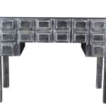 Black Solid Wood Writing Desk With Seven Drawers, 46 Inches 9 Black Solid Wood Writing Desk With Seven Drawers, 46 Inches