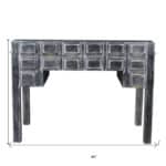 Black Solid Wood Writing Desk With Seven Drawers, 46 Inches 12 Black Solid Wood Writing Desk With Seven Drawers, 46 Inches