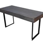 Gray and Black Solid Wood Writing Desk with Three Drawers