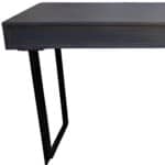 Gray and Black Solid Wood Writing Desk with Three Drawers