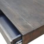 Gray and Black Solid Wood Writing Desk with Three Drawers