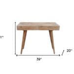 Brown Acacia Solid Wood Writing Desk With Three Drawers 10 Brown Acacia Solid Wood Writing Desk With Three Drawers