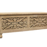 46" Antique White Carved Wood Bench with Flip-Top Storage 16 46" Antique White Carved Wood Bench with Flip-Top Storage