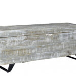 46" Gray Distressed Wood Storage Bench with Flip Top 11 46" Gray Distressed Wood Storage Bench with Flip Top