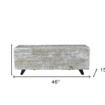 46" Gray Distressed Wood Storage Bench with Flip Top 16 46" Gray Distressed Wood Storage Bench with Flip Top