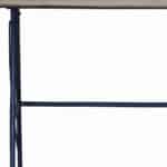 Solid Wood Brown and Black Writing Desk with Iron Legs 10 Solid Wood Brown and Black Writing Desk with Iron Legs