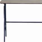 Solid Wood Brown and Black Writing Desk with Iron Legs 11 Solid Wood Brown and Black Writing Desk with Iron Legs