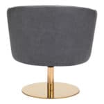 Gray Tufted Swivel Accent Chair with Faux Leather Upholstery 14 Gray Tufted Swivel Accent Chair with Faux Leather Upholstery