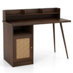 Mid Century 48 Inch Computer Desk with Hutch and Cabinet 18 Mid Century 48 Inch Computer Desk with Hutch and Cabinet