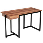 48 Inch Metal Frame Computer Desk with Drawer and Adjustable Pads