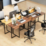 48 Inch Metal Frame Computer Desk with Drawer and Adjustable Pads
