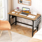 48 Inch Mobile Computer Desk with Durable Metal Frame 22 48 Inch Mobile Computer Desk with Durable Metal Frame