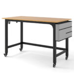 48 Inch Mobile Computer Desk with Durable Metal Frame 24 48 Inch Mobile Computer Desk with Durable Metal Frame