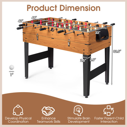 48 Inch 3-in-1 Combo Game Table Soccer Billiards Hockey - Image 5