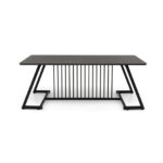 Modern Black Coffee Table with Faux Marble Top and Steel Base 10 Modern Black Coffee Table with Faux Marble Top and Steel Base