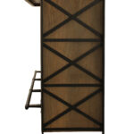 55" Gray and Black Solid Wood Sled Console Table