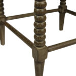 26 Inch Off White and Brown Counter Height Bar Stool