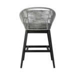 43" Light Gray Solid Wood Outdoor Bar Stool with Footrest 10 43" Light Gray Solid Wood Outdoor Bar Stool with Footrest