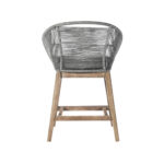 38" Light Gray Solid Wood Outdoor Bar Stool with Footrest 11 38" Light Gray Solid Wood Outdoor Bar Stool with Footrest