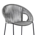 40" Light Gray Metal Outdoor Bar Stool with Footrest 12 40" Light Gray Metal Outdoor Bar Stool with Footrest