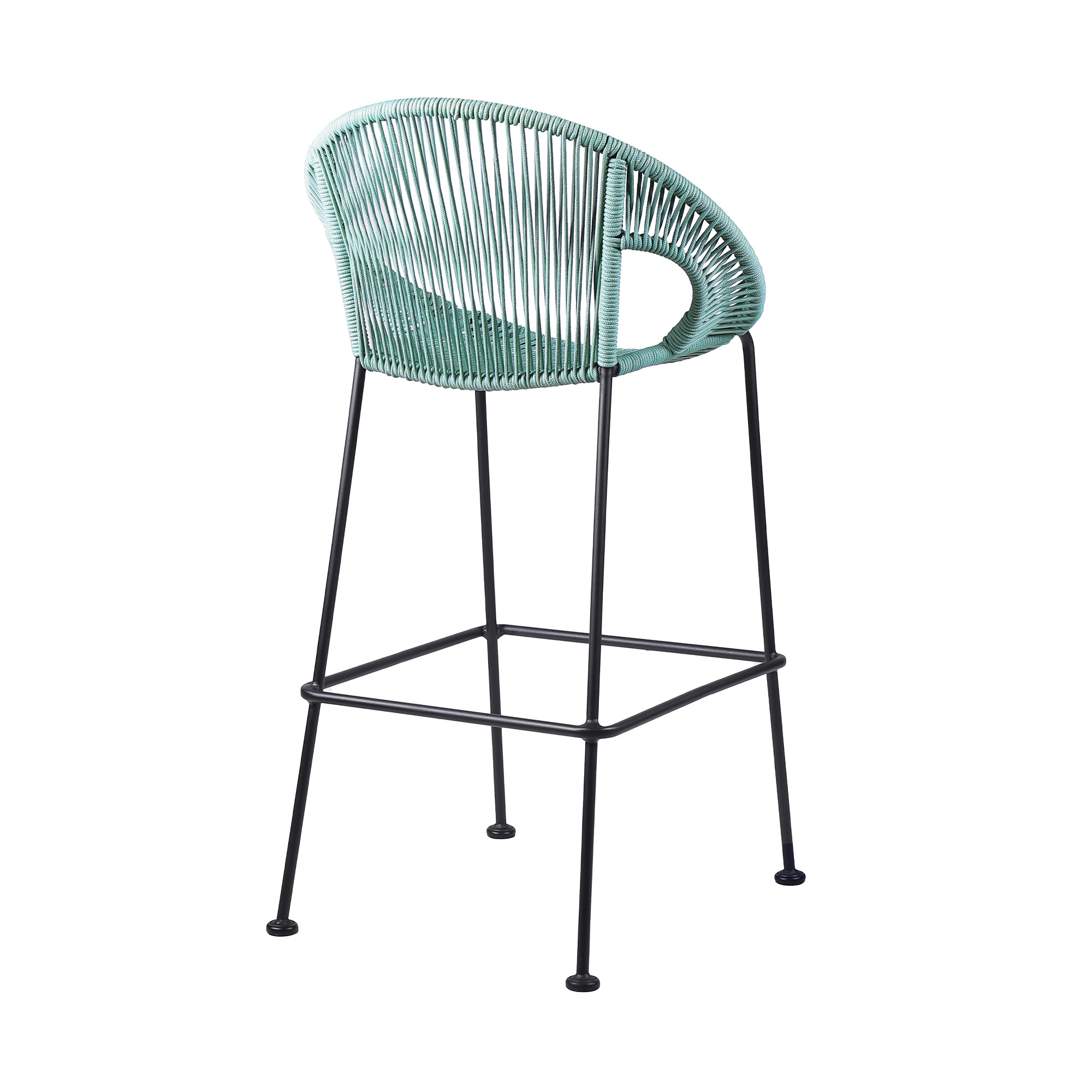 40" Green Metal Outdoor Bar Stool with Footrest and Armrests 10 40" Green Metal Outdoor Bar Stool with Footrest and Armrests