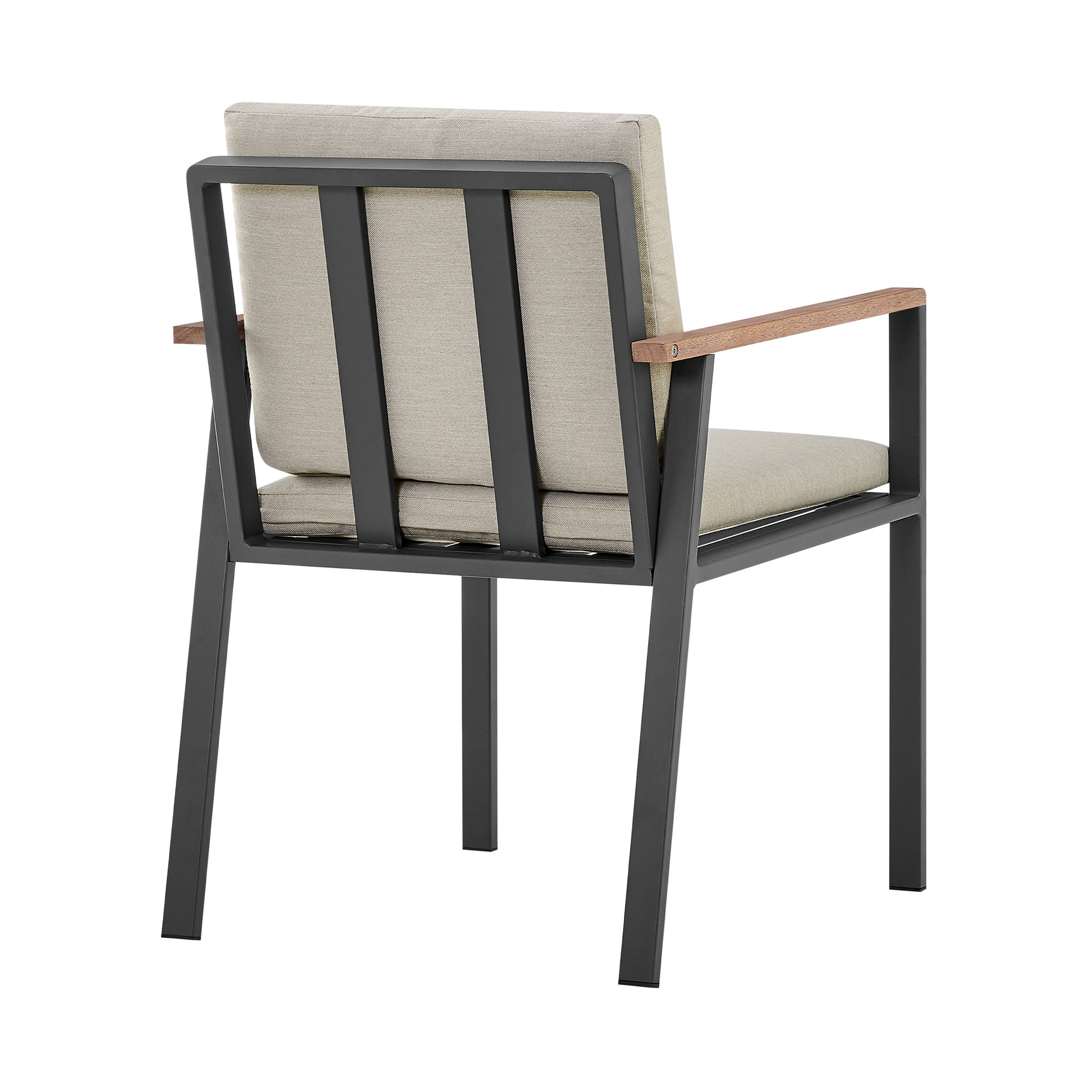 22" Light Gray Teak Outdoor Dining Chair with Taupe Cushion, Set of 2 10 22" Light Gray Teak Outdoor Dining Chair with Taupe Cushion, Set of 2