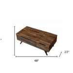 48 Inch Brown Black Metal Lift Top Coffee Table With Storage 10 48 Inch Brown Black Metal Lift Top Coffee Table With Storage