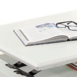 48-Inch White Lift Top Coffee Table With Two Drawers