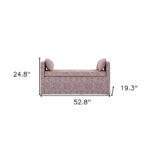 53" Red and Ivory Paisley Upholstered Linen Bench with Pillows 15 53" Red and Ivory Paisley Upholstered Linen Bench with Pillows