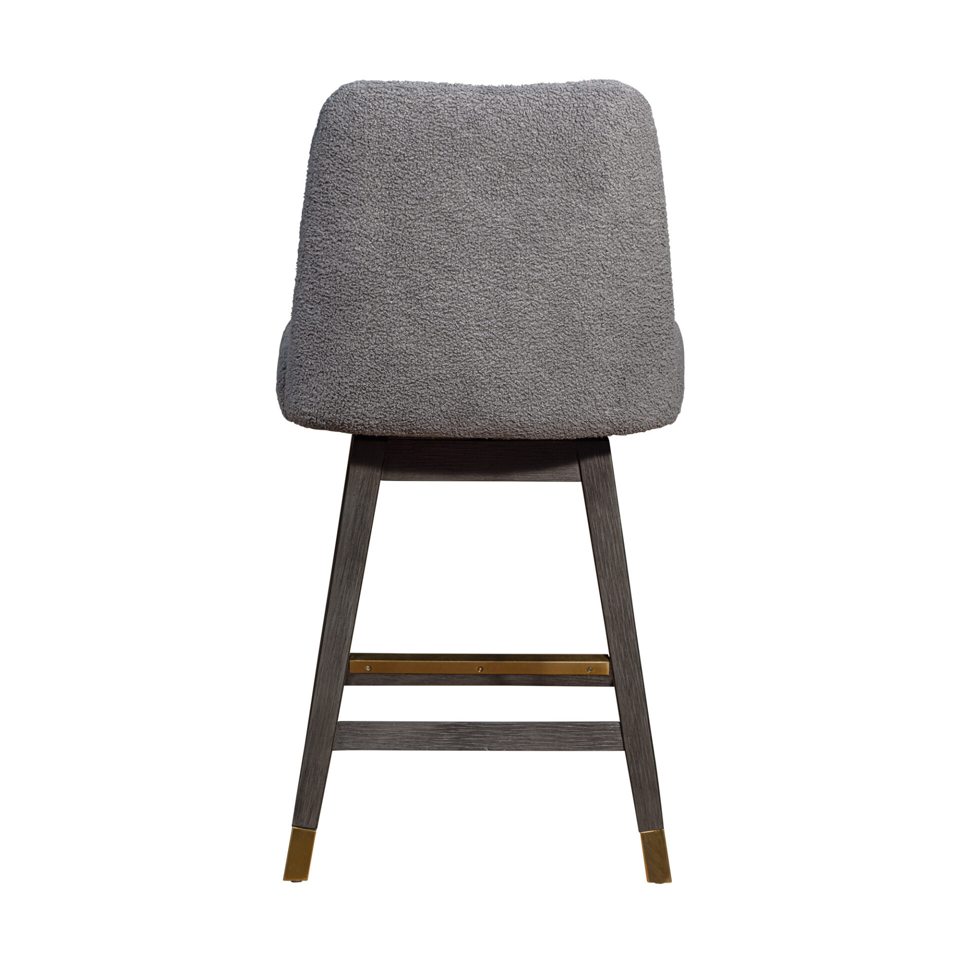 26-Inch Gray Solid Wood Swivel Bar Stool With Back 6 26-Inch Gray Solid Wood Swivel Bar Stool With Back - Image 6
