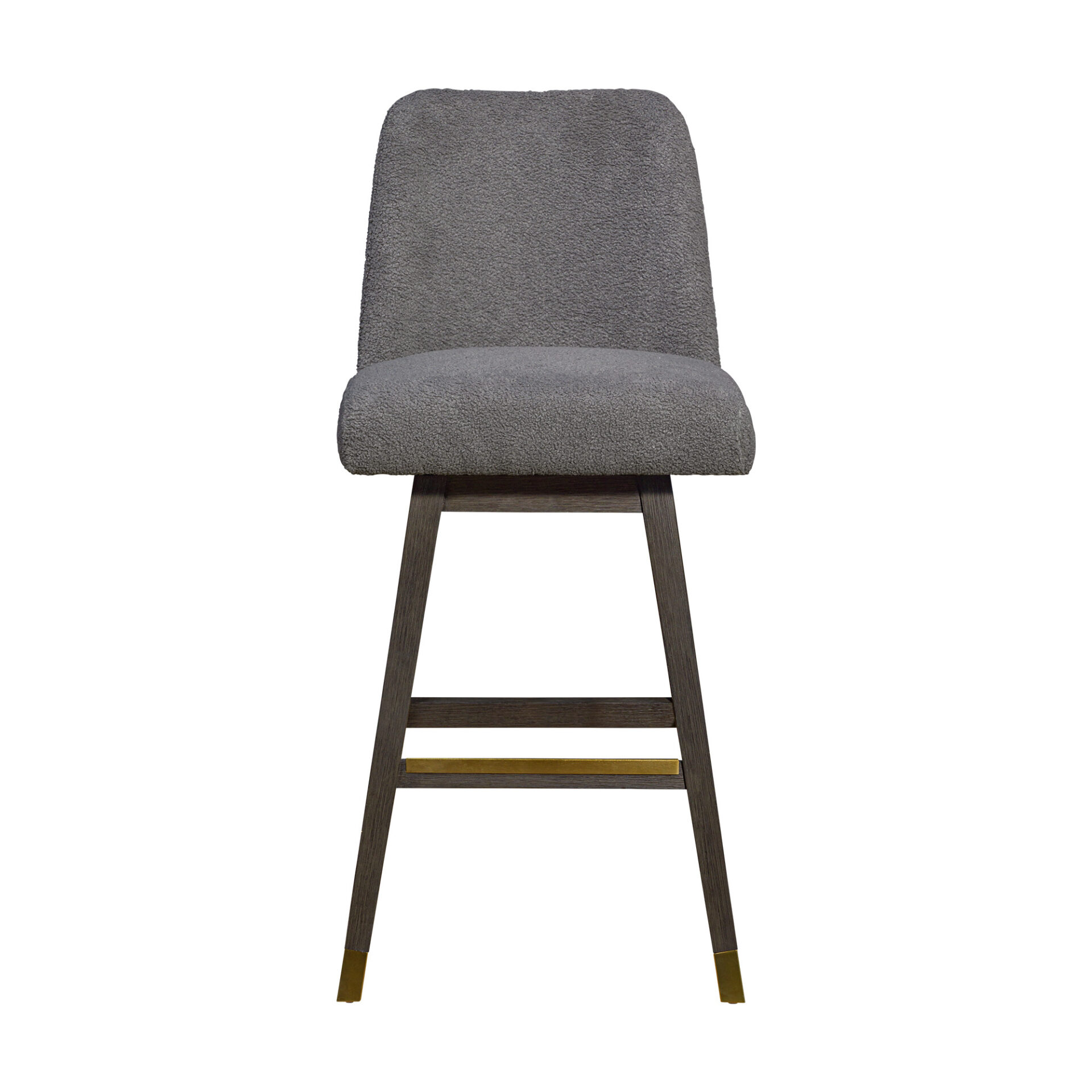 30 Inch Gray Solid Wood Swivel Bar Stool with Backrest 3 30 Inch Gray Solid Wood Swivel Bar Stool with Backrest - Image 3