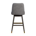 30 Inch Gray Solid Wood Swivel Bar Stool with Backrest 13 30 Inch Gray Solid Wood Swivel Bar Stool with Backrest