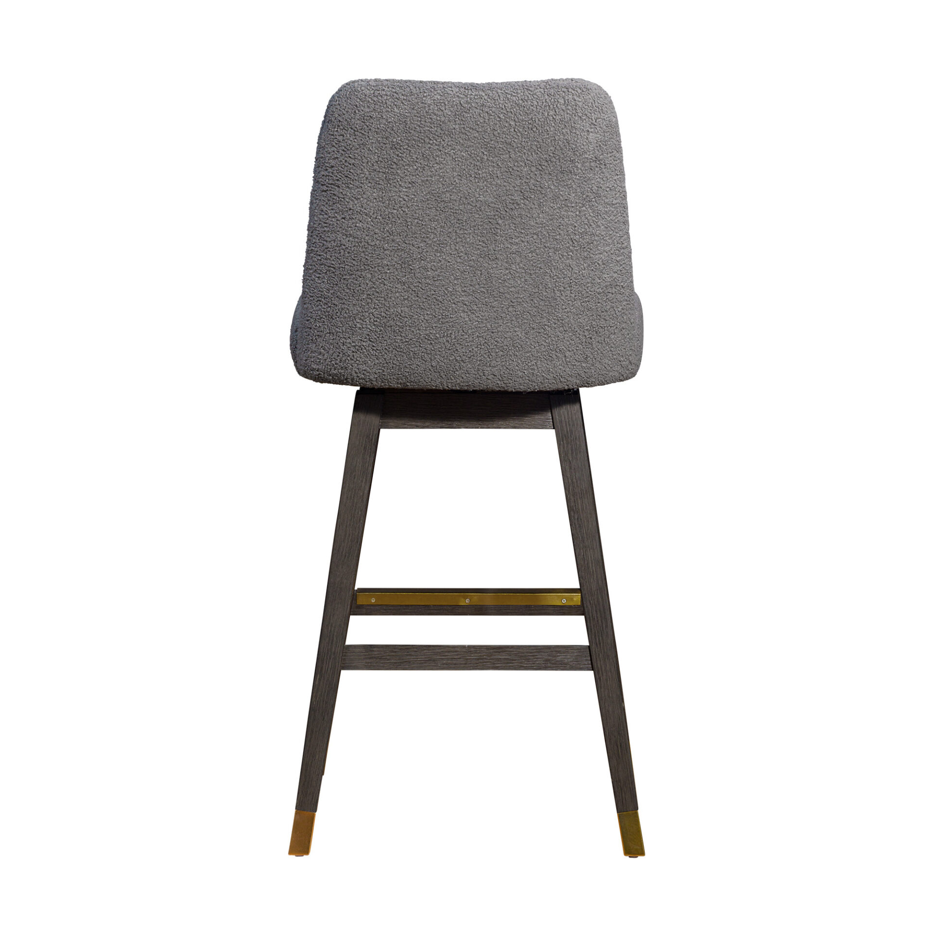 30 Inch Gray Solid Wood Swivel Bar Stool with Backrest 5 30 Inch Gray Solid Wood Swivel Bar Stool with Backrest - Image 5