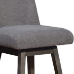 30 Inch Gray Solid Wood Swivel Bar Stool with Backrest 15 30 Inch Gray Solid Wood Swivel Bar Stool with Backrest