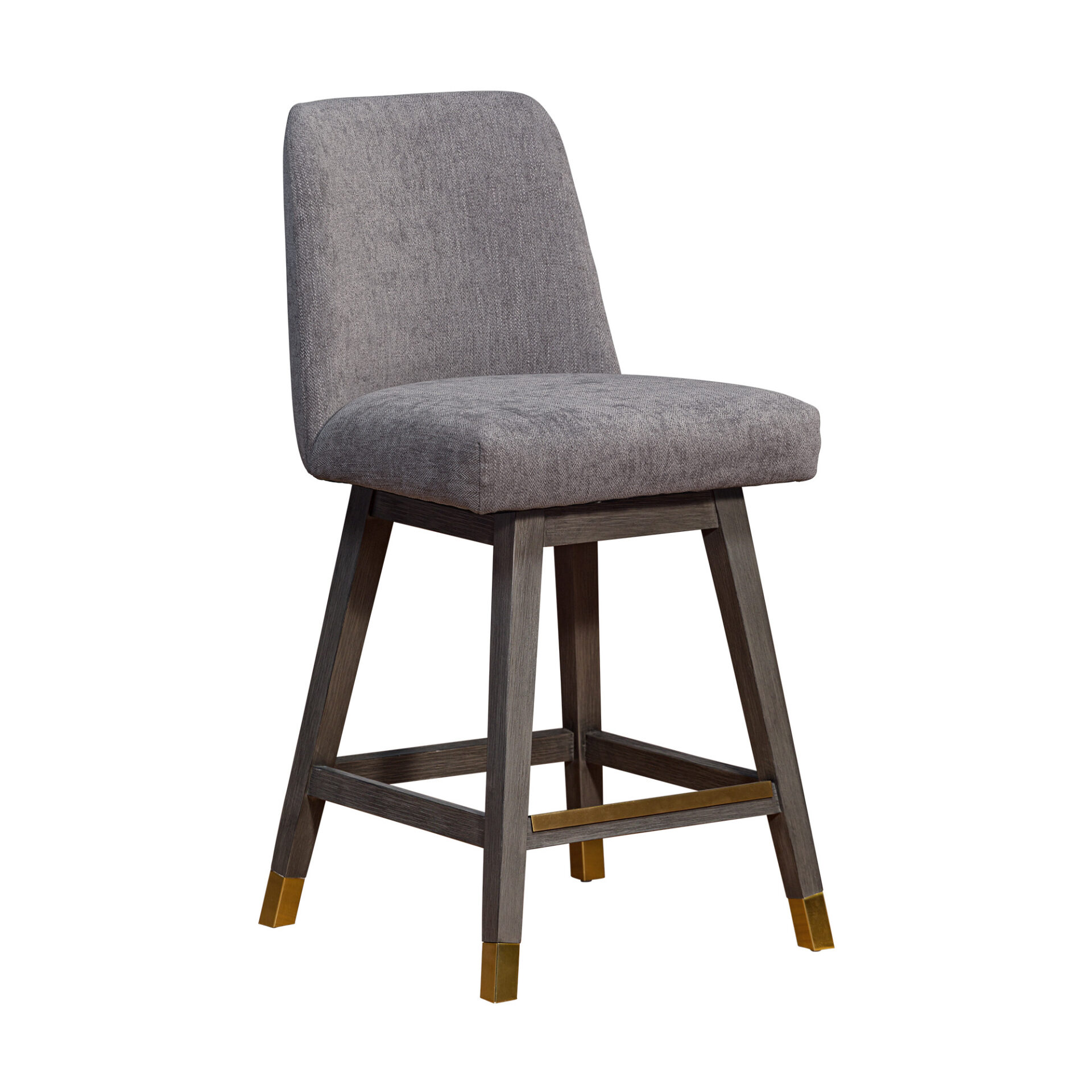 26 Inch Taupe Gray Wood Swivel Counter Height Bar Stool 1 26 Inch Taupe Gray Wood Swivel Counter Height Bar Stool