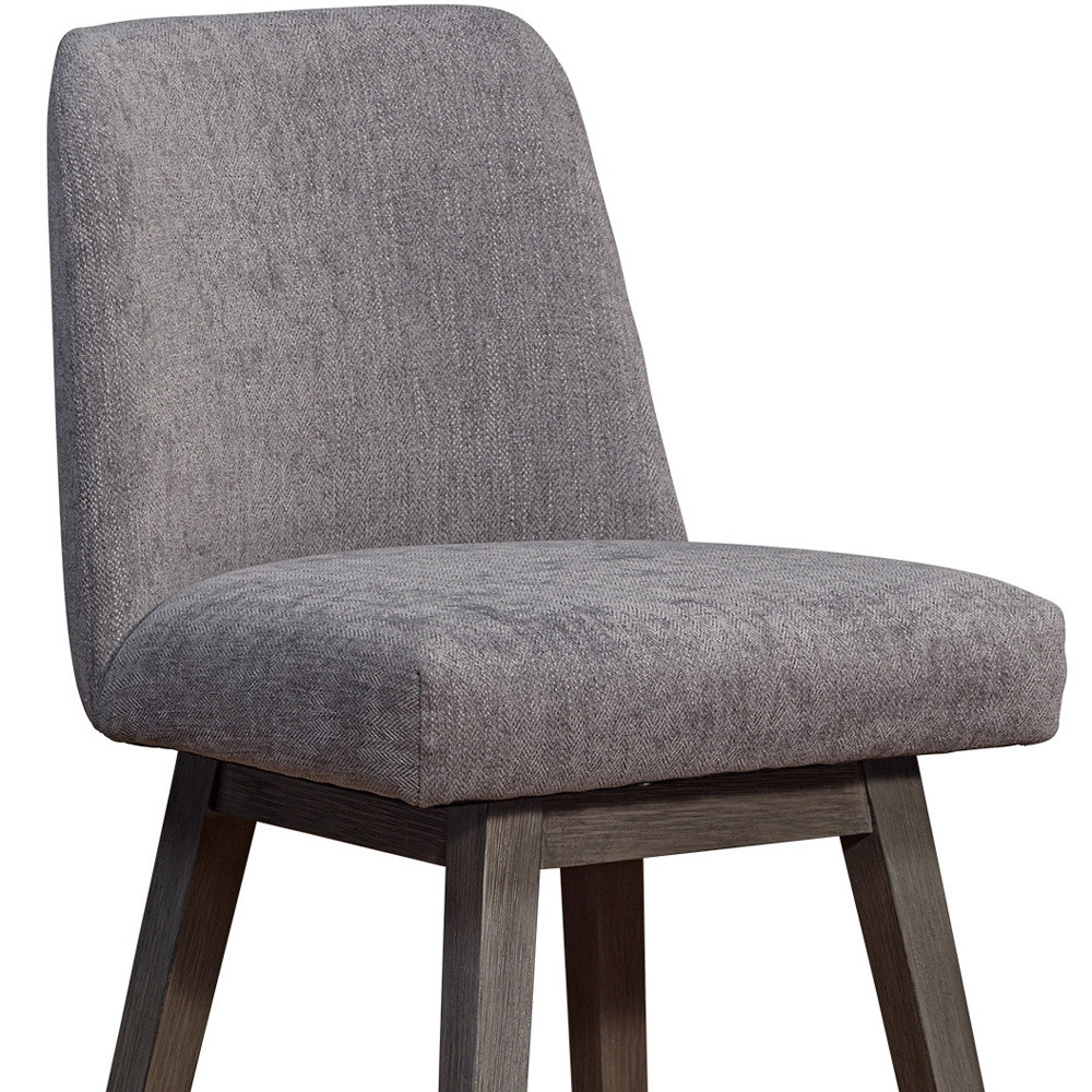 26 Inch Taupe Gray Wood Swivel Counter Height Bar Stool 8 26 Inch Taupe Gray Wood Swivel Counter Height Bar Stool - Image 8