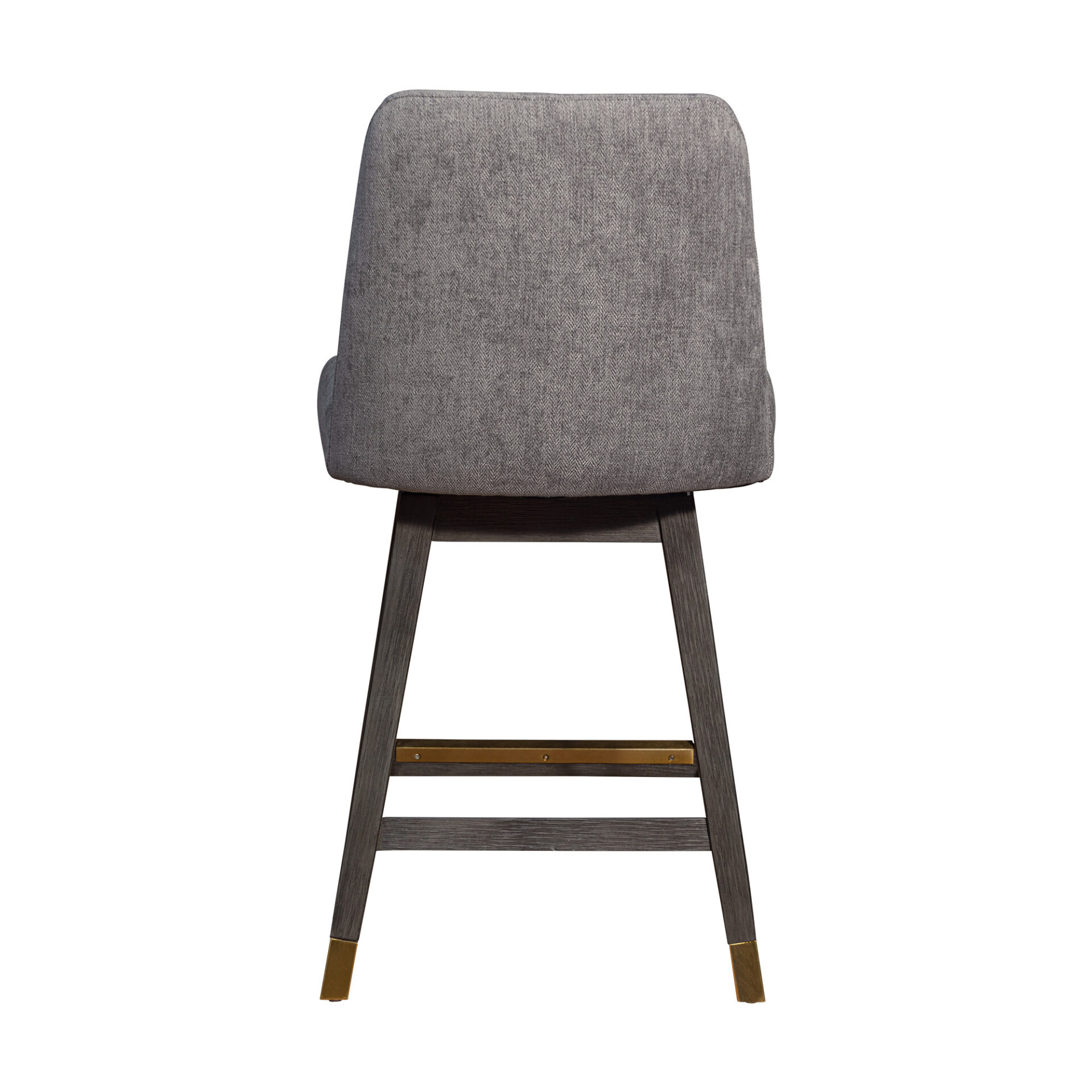 26 Inch Taupe Gray Wood Swivel Counter Height Bar Stool 5 26 Inch Taupe Gray Wood Swivel Counter Height Bar Stool - Image 5