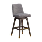 30-Inch Gray and Brown Swivel Bar Stool with Footrest 11 30-Inch Gray and Brown Swivel Bar Stool with Footrest