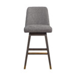 30-Inch Gray and Brown Swivel Bar Stool with Footrest 13 30-Inch Gray and Brown Swivel Bar Stool with Footrest