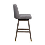 30-Inch Gray and Brown Swivel Bar Stool with Footrest 14 30-Inch Gray and Brown Swivel Bar Stool with Footrest