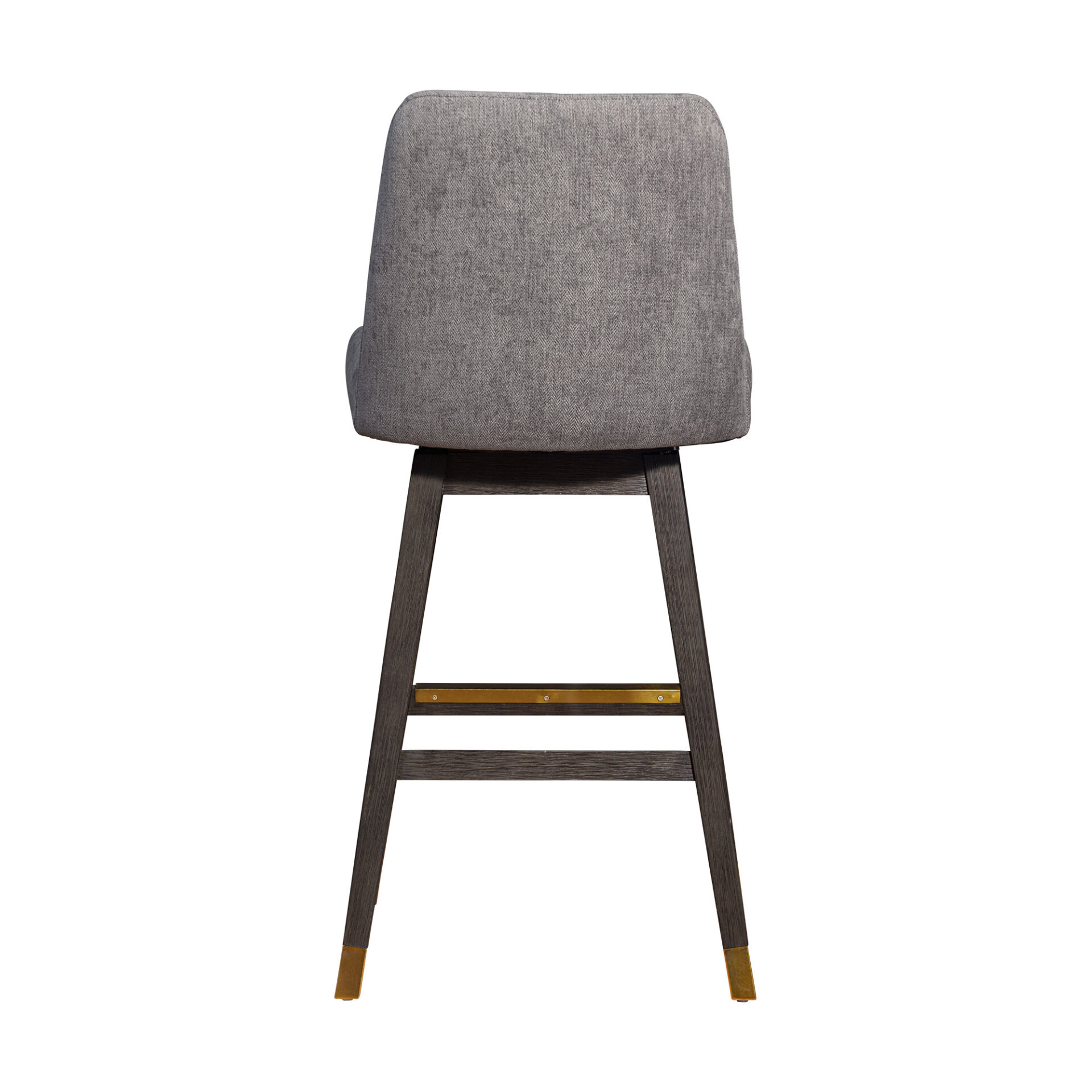 30-Inch Gray and Brown Swivel Bar Stool with Footrest 6 30-Inch Gray and Brown Swivel Bar Stool with Footrest - Image 6