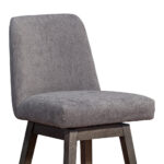 30-Inch Gray and Brown Swivel Bar Stool with Footrest 17 30-Inch Gray and Brown Swivel Bar Stool with Footrest